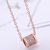 Concise fashion ring zircon necklace