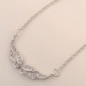 Fashion flash diamond wings necklace