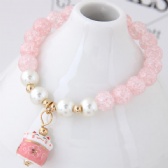 Plutus cat rock crystals beads bracelet