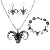Cattle Necklace Bracelet Earrings Set