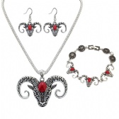 Cattle Necklace Bracelet Earrings Set