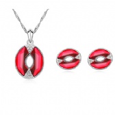 Austria Crystal Necklace Earrings Set