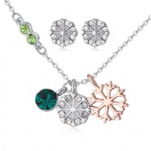 Austria Crystal Necklace Earrings set