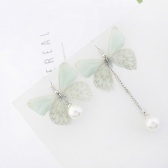 Fashion butterfly tassel pearl earrings