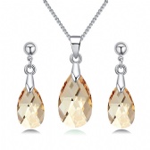 Austria crystal Earrings Necklace Set