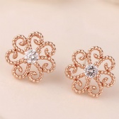 Zircon Copper Earrings