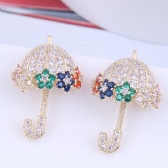 Copper Zircon Earrings